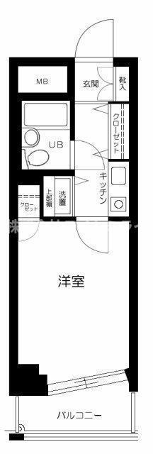 ザ・ステージ早稲田(1K/3階)の間取り写真