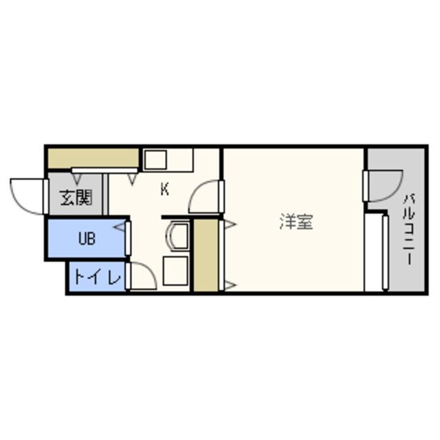 フリュウゲル21(1K/3階)の間取り写真