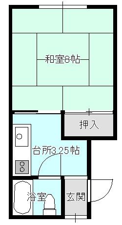 パレ88(1K/1階)の間取り写真
