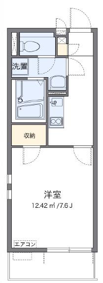 クレイノグラシアス ワン(1K/3階)の間取り写真