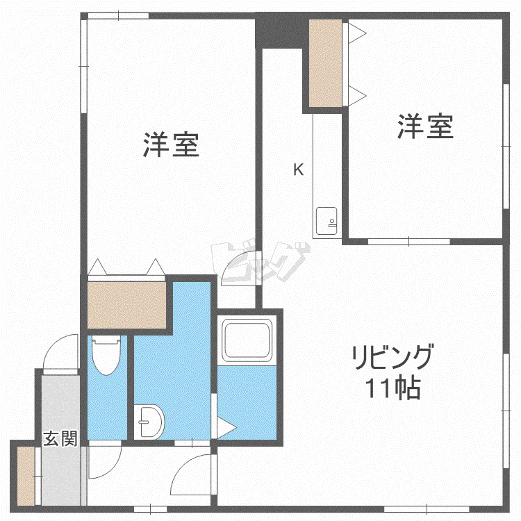  GRANAII (2LDK/2階)の間取り写真