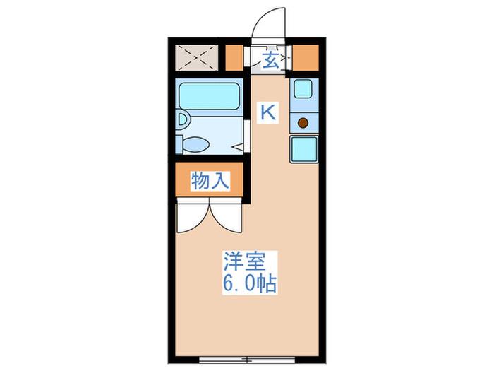子安プラザ(1K/1階)の間取り写真
