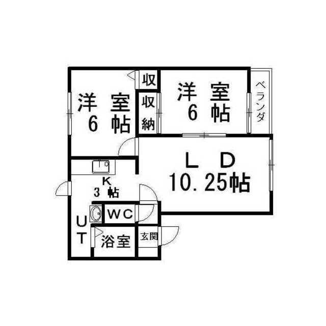 ハイセレール昭和(2LDK/2階)の間取り写真
