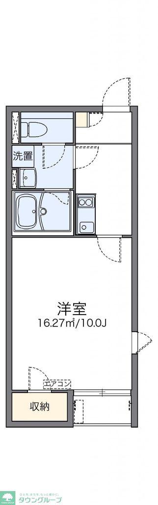 レオネクスト晋II(1K/2階)の間取り写真