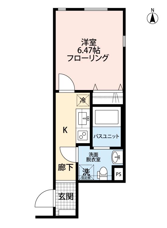 THE CLASS(1K/3階)の間取り写真