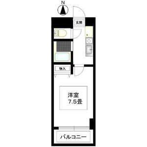 ハピネス高畑(1K/3階)の間取り写真