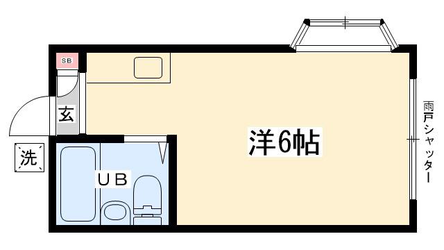 レモンホーム古淵(ワンルーム/1階)の間取り写真