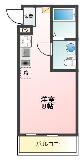 GLANZ氷川町(ワンルーム/3階)の間取り写真