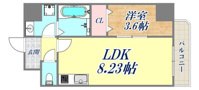 MAISON PREMIER6(1LDK/6階)の間取り写真
