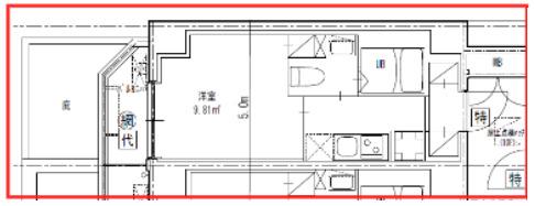S-RESIDENCE川口LUCHIA(1K/3階)の間取り写真