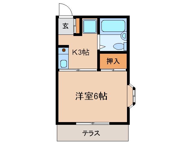 プルミエール横浜(1K/1階)の間取り写真