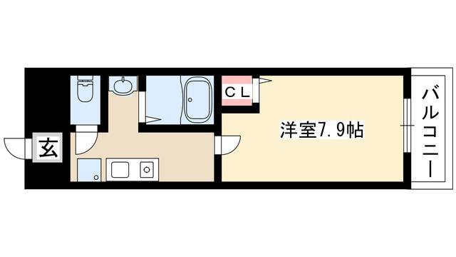 MGファースト(1K/3階)の間取り写真