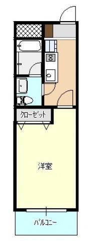 グレイス江波西(1K/1階)の間取り写真