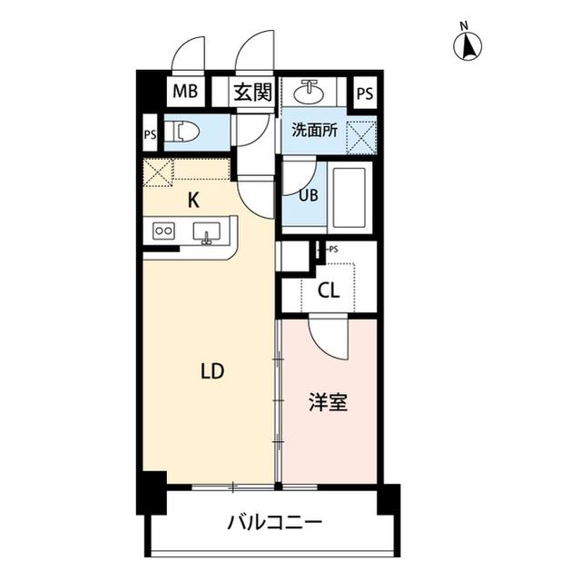 ディナミス(1LDK/10階)の間取り写真