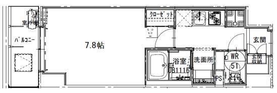 S-FORT板橋本町(1K/4階)の間取り写真