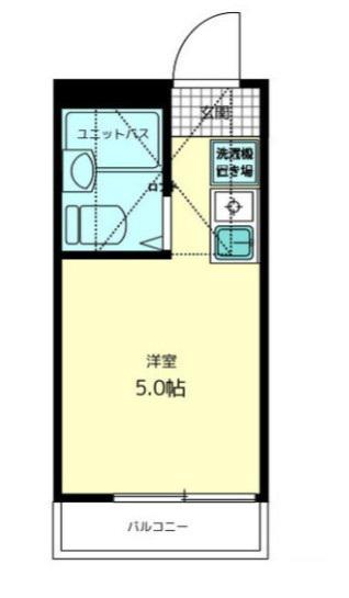 チェリーブラッサム(ワンルーム/2階)の間取り写真