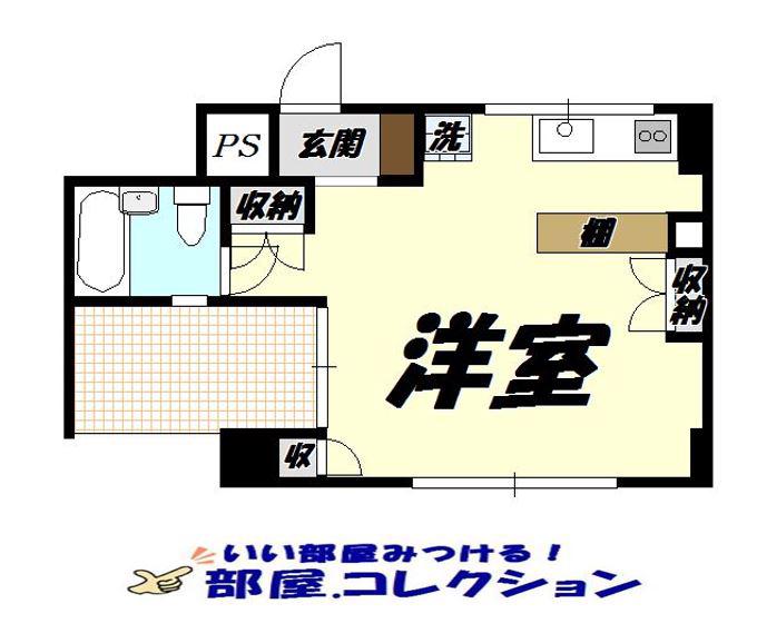 フェリーチェ小倉(ワンルーム/3階)の間取り写真