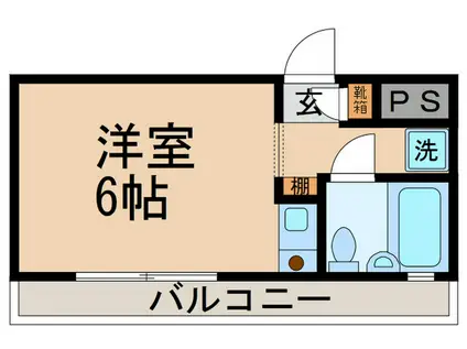 陣屋ハイツ(ワンルーム/4階)の間取り写真