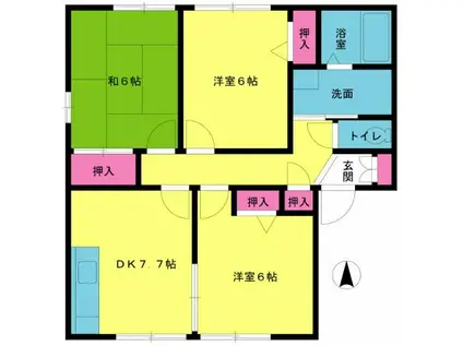 DRけやき(3DK/2階)の間取り写真