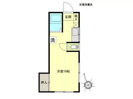 プラスビル(ワンルーム/1階)の間取り写真