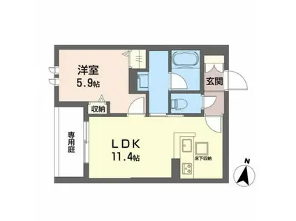 JS HOUSE(1LDK/1階)の間取り写真