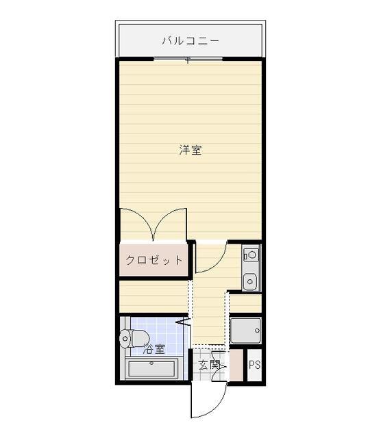 ハイツKOBA(1K/2階)の間取り写真