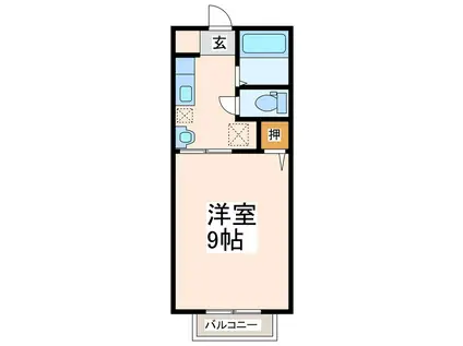 ビレッジ池亀(1K/2階)の間取り写真