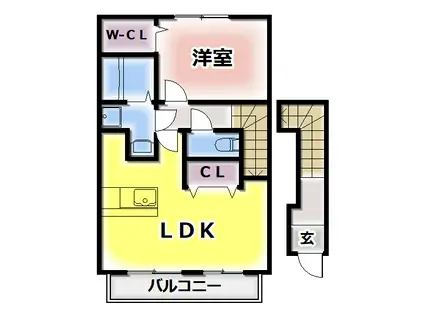 ソフィアコート(1LDK/2階)の間取り写真