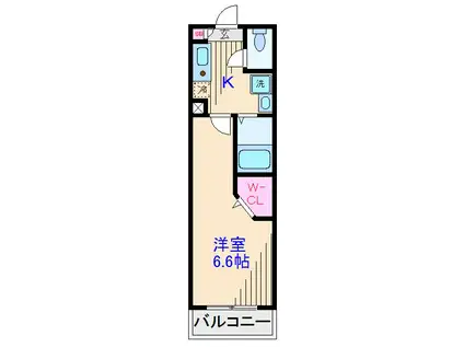 ADDRESS PARK MUSASHIKOSUGIアドレスパーク武(1K/3階)の間取り写真