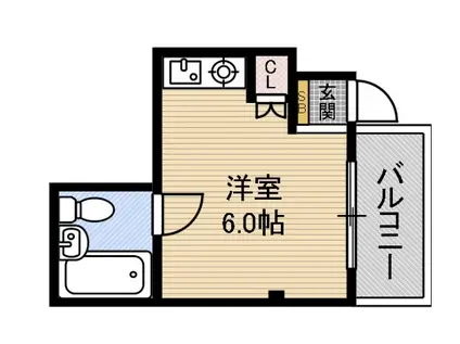 アミチェ永和(ワンルーム/4階)の間取り写真