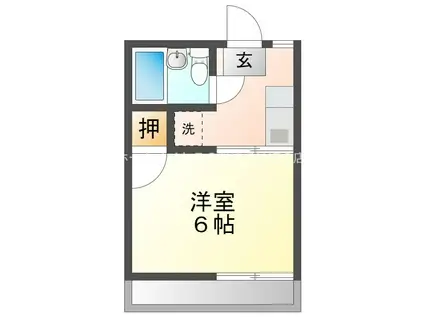 フォーブル西松山(1K/2階)の間取り写真