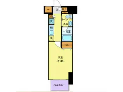 ライトハウス大塚(1K/13階)の間取り写真