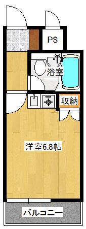 ダイアパレス皆実町(ワンルーム/4階)の間取り写真