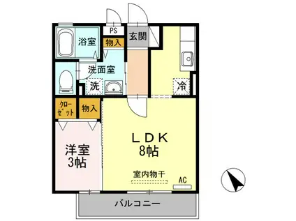 ル・グラン V(1LDK/3階)の間取り写真