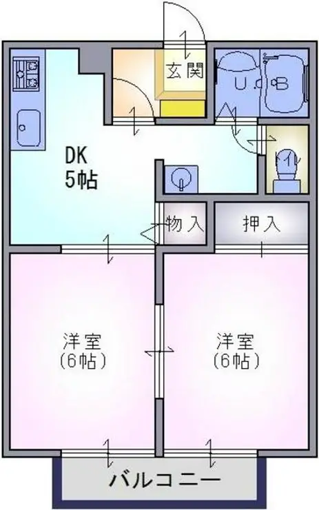 ガーデンコートA 1階階 間取り