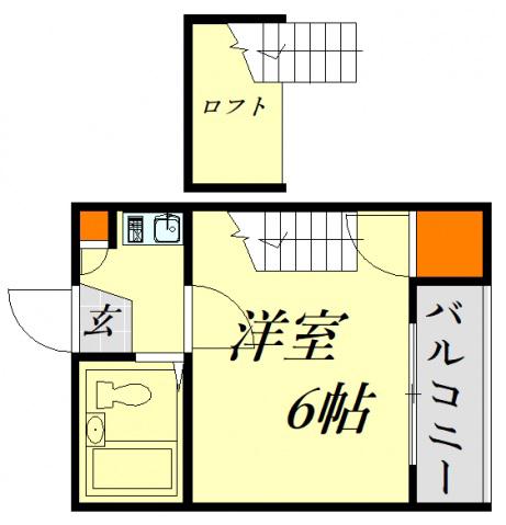SAKURAレジデンス(1K/2階)の間取り写真