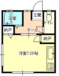 コーポセレクト(ワンルーム/2階)の間取り写真