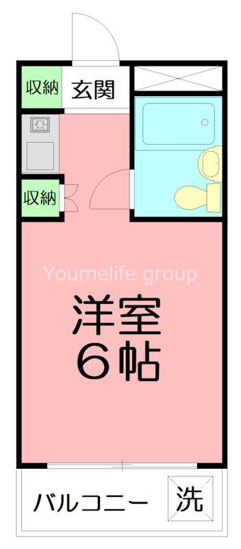 ウィン大船(ワンルーム/3階)の間取り写真