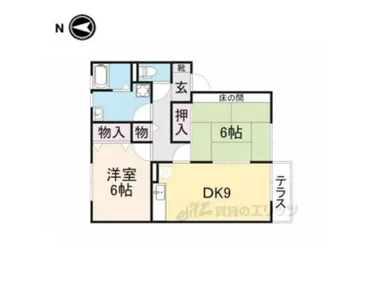 ファミールイケダ(2DK/1階)の間取り写真