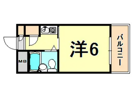 マンションヒラコウパートI(1K/5階)の間取り写真