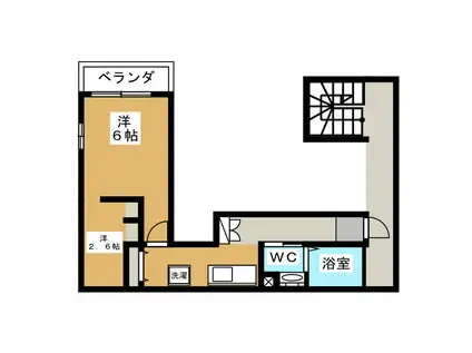 APEX ローゲン(1K/2階)の間取り写真