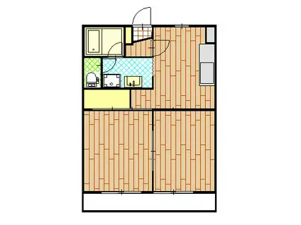 アーベイン中泉(2DK/3階)の間取り写真