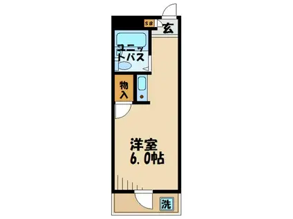 サンパレス府中宮西パート1(ワンルーム/4階)の間取り写真