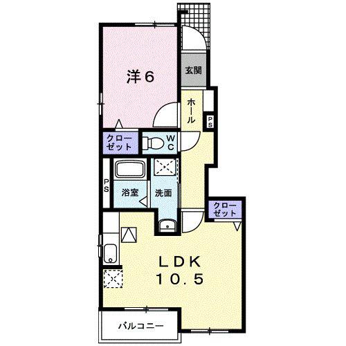 サンコート(1LDK/1階)の間取り写真