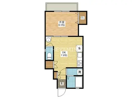 ALBA長崎(1DK/1階)の間取り写真