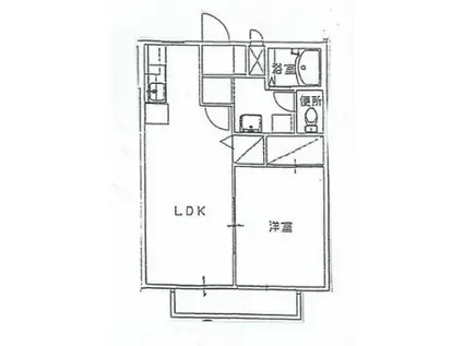 エスポワール久米(1LDK/2階)の間取り写真