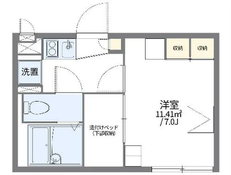 レオパレスタウンコート II 2階階 間取り