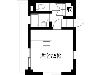 エレガンスメゾン6B(ワンルーム/5階)の間取り写真