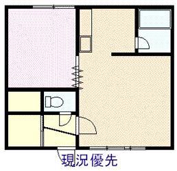 サンピアハイツ(1DK/2階)の間取り写真
