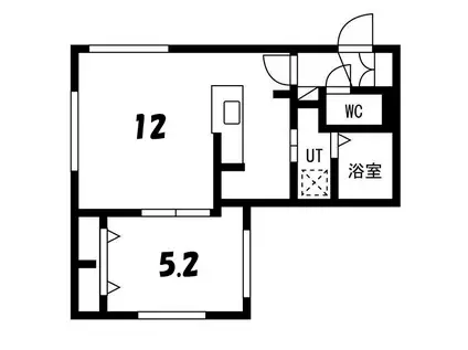 LIEN南郷13(1LDK/4階)の間取り写真